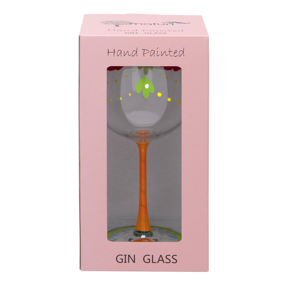 Hand Painted Pattern Gin Glass