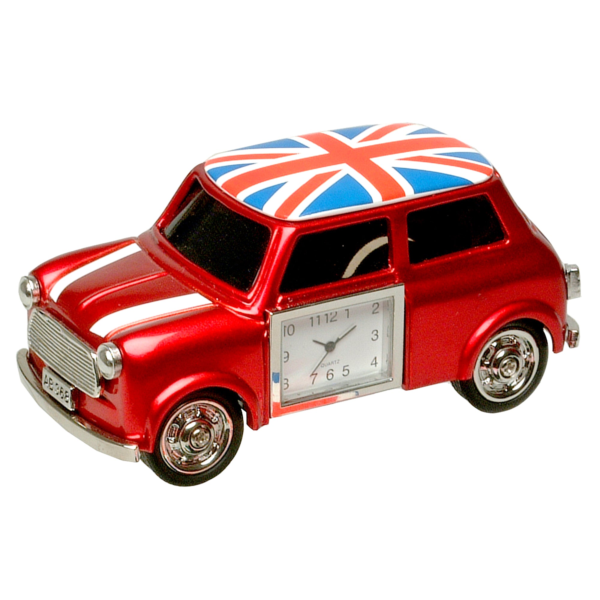 Miniature Classic Red Car Clock