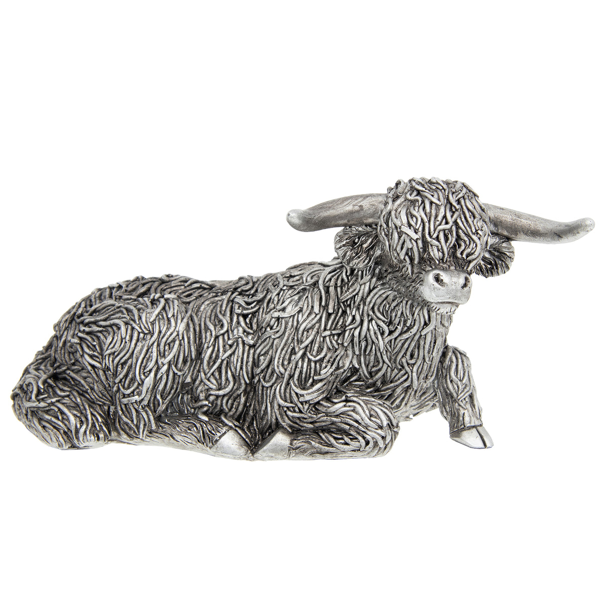 Silver Lying Highland Cow Ornament