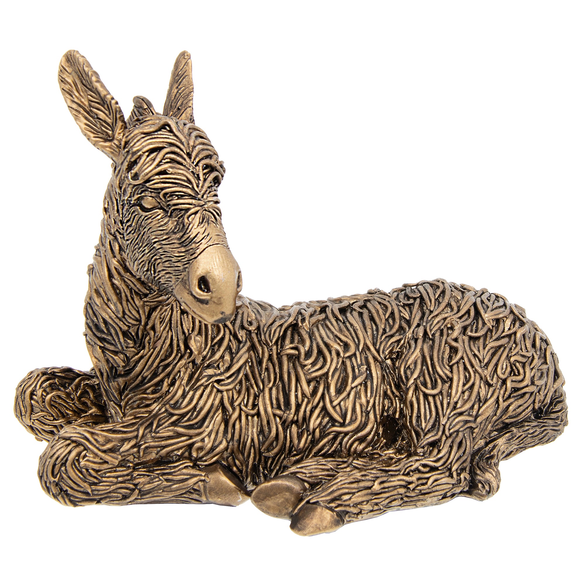 Bronze Lying Donkey Ornament