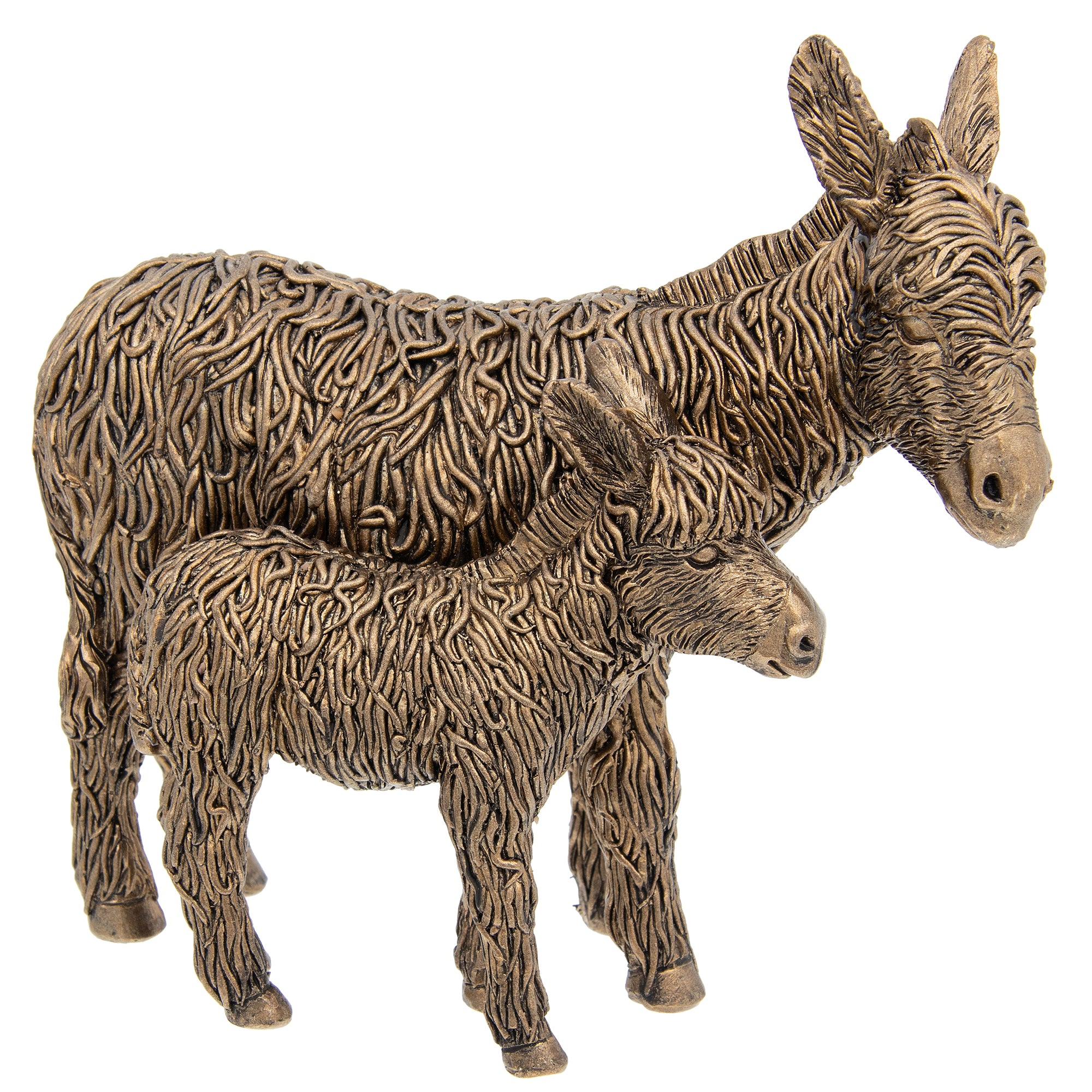 Bronze Donkey & Foal Ornament