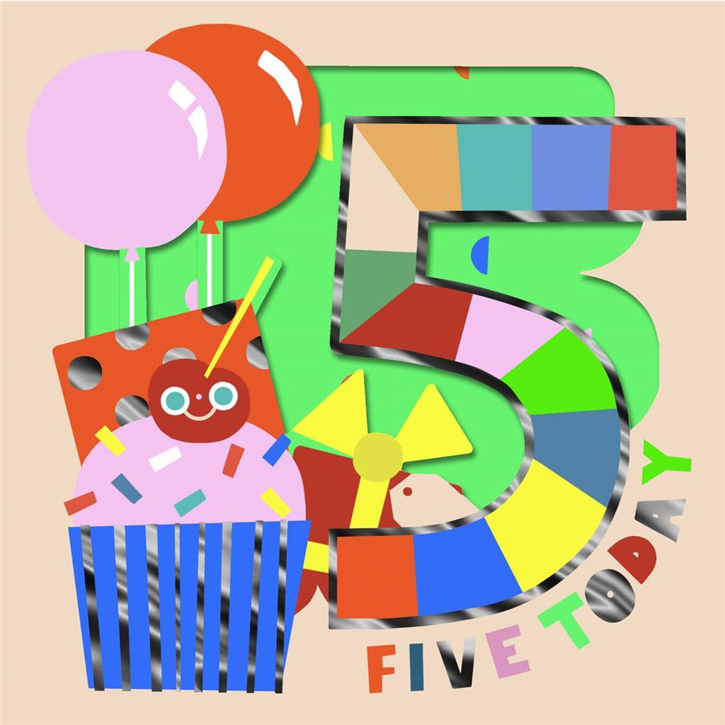 Five Today 5th Birthday Greetings Card
