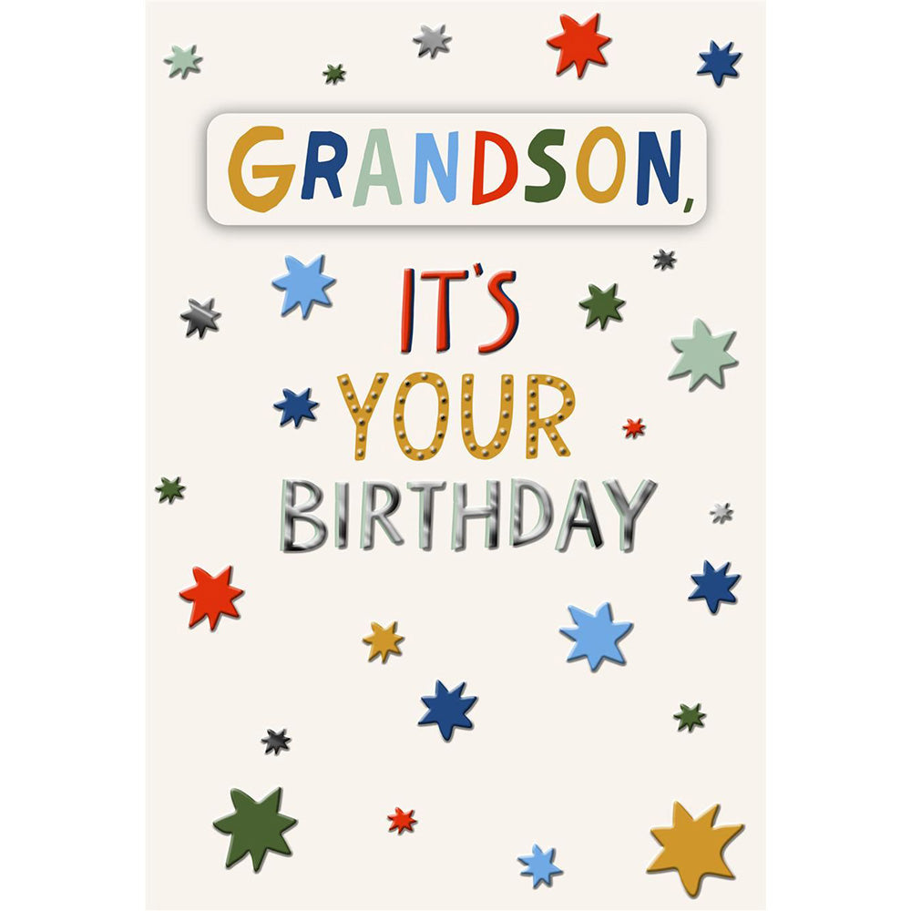 Grandson It&#39;s Your Birthday Greetings Card
