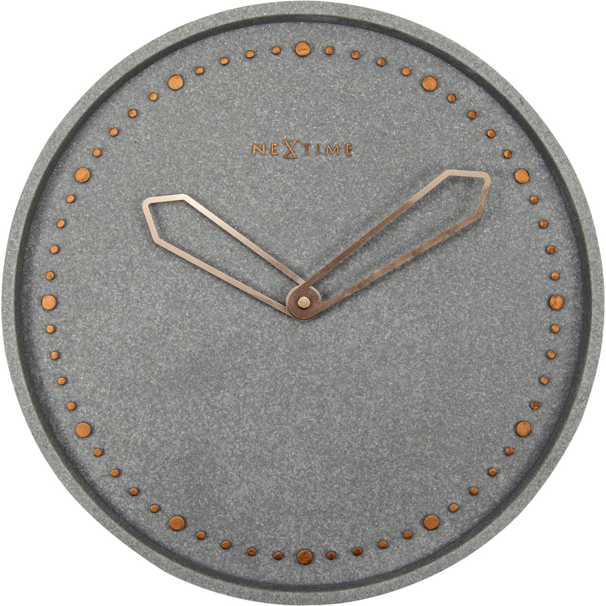 NeXtime - Wall clock - Ø 35 cm - Polyresin – Grey - &#39;Cross&#39;