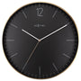 Large 40cm Black and Gold Wall Clock 