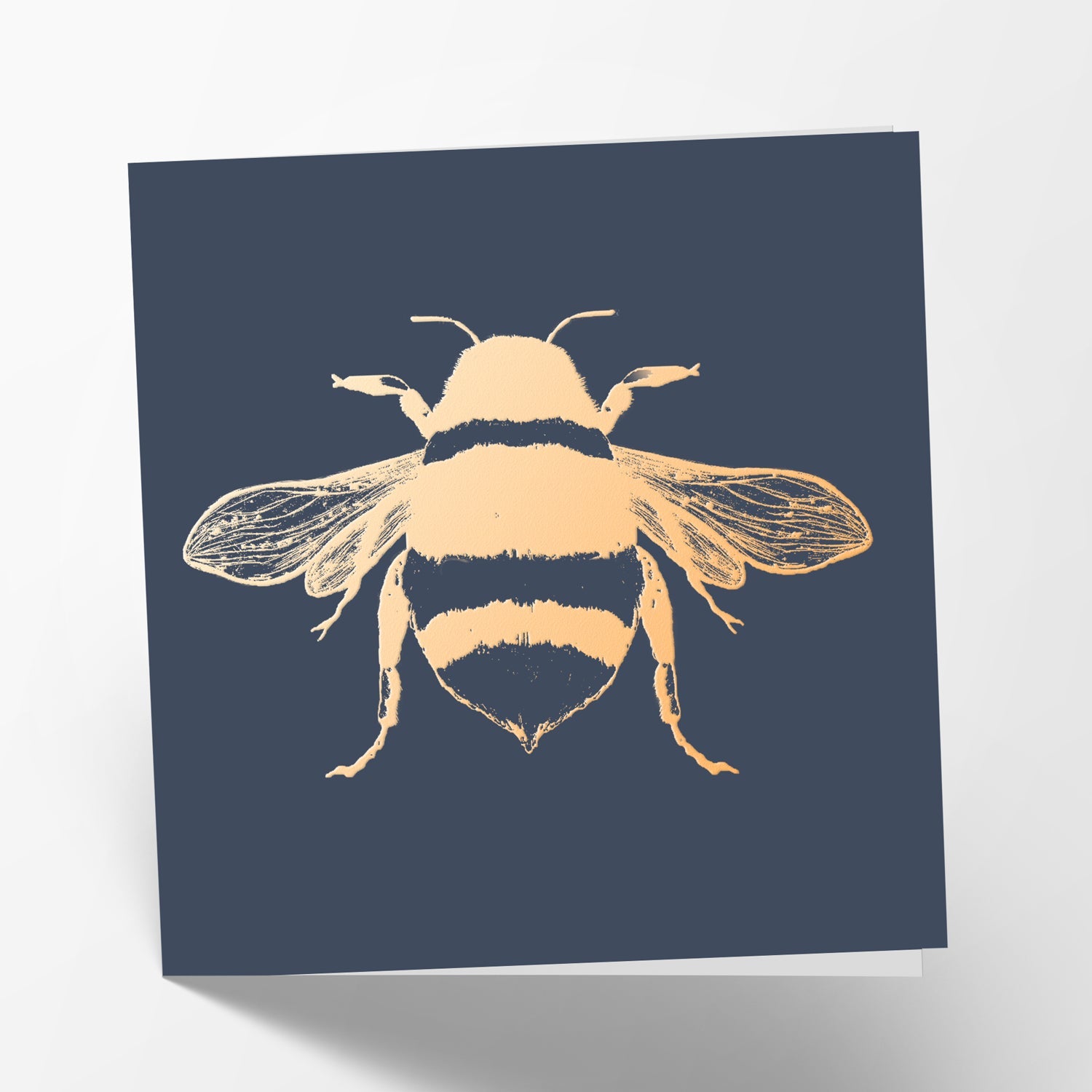 Grey-Blue Bee Card with Foil Front