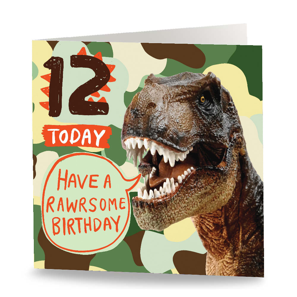 12 Today - Rawrsome Green Camo Card