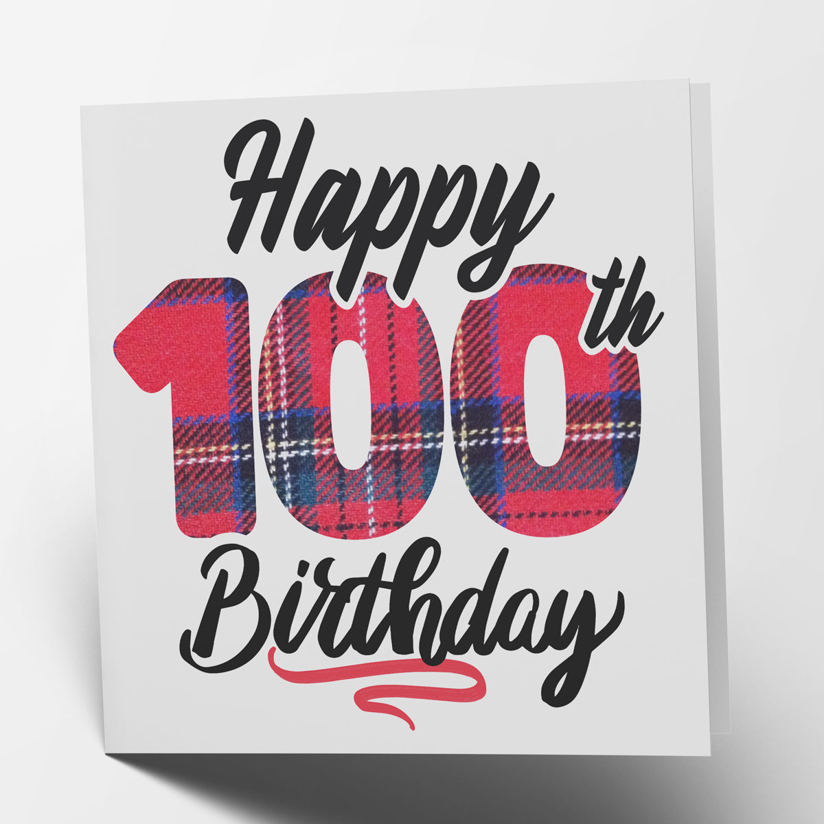 Happy 100th Birthday - Tartan Card