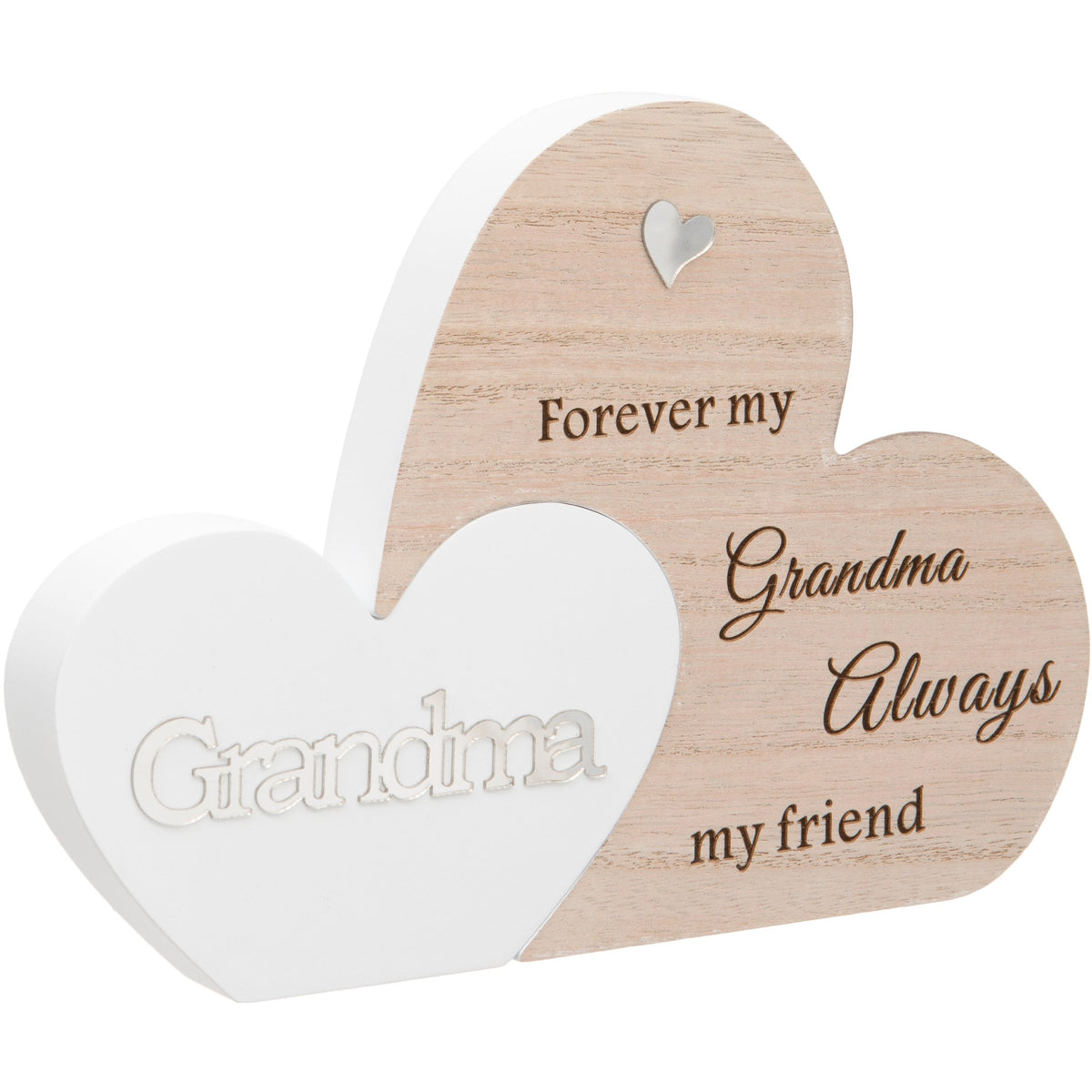 Grandma Double Interlocking Hearts Plaque
