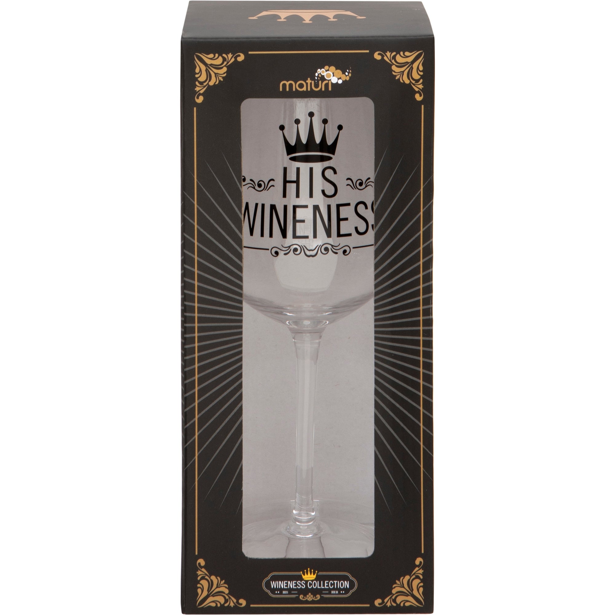 His Wineness Wine Glass