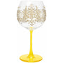 Hand Painted Gold Flock Gin Glass