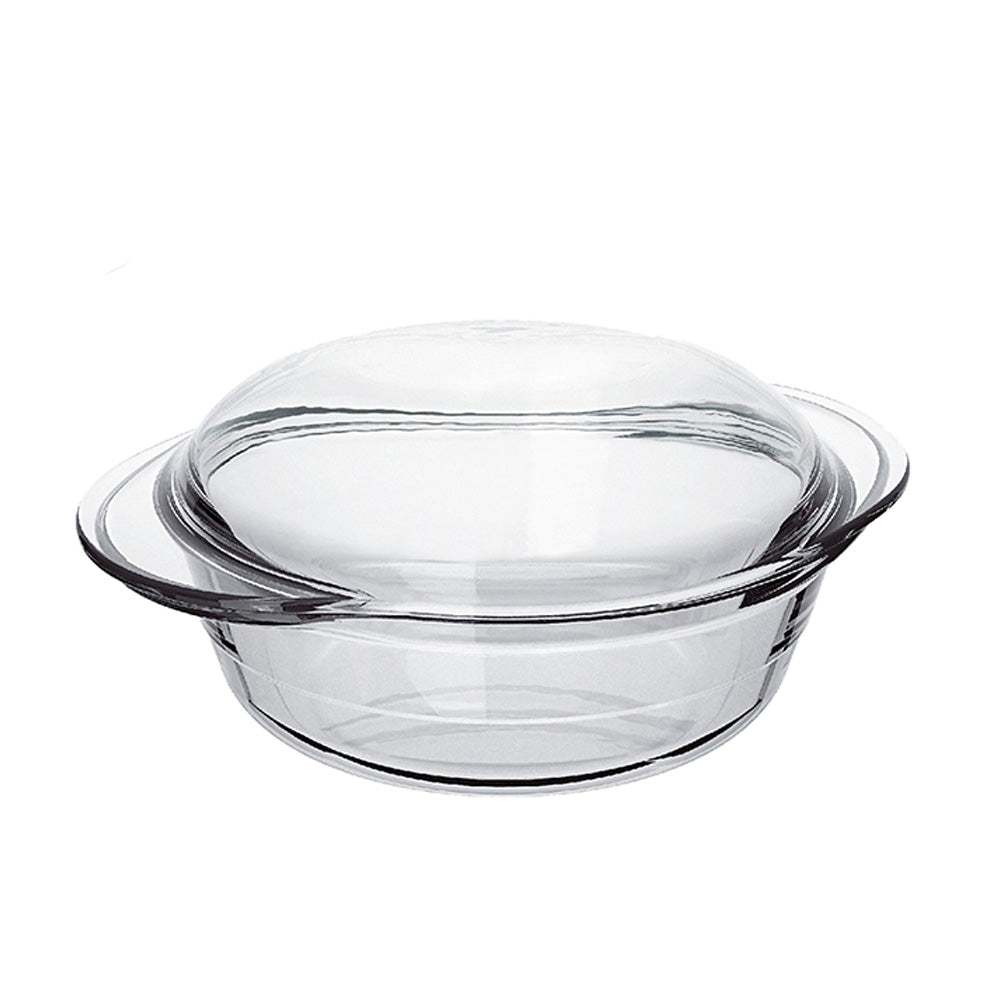 Glass Casserole Oven Dish With Lid - 2.3 Litre