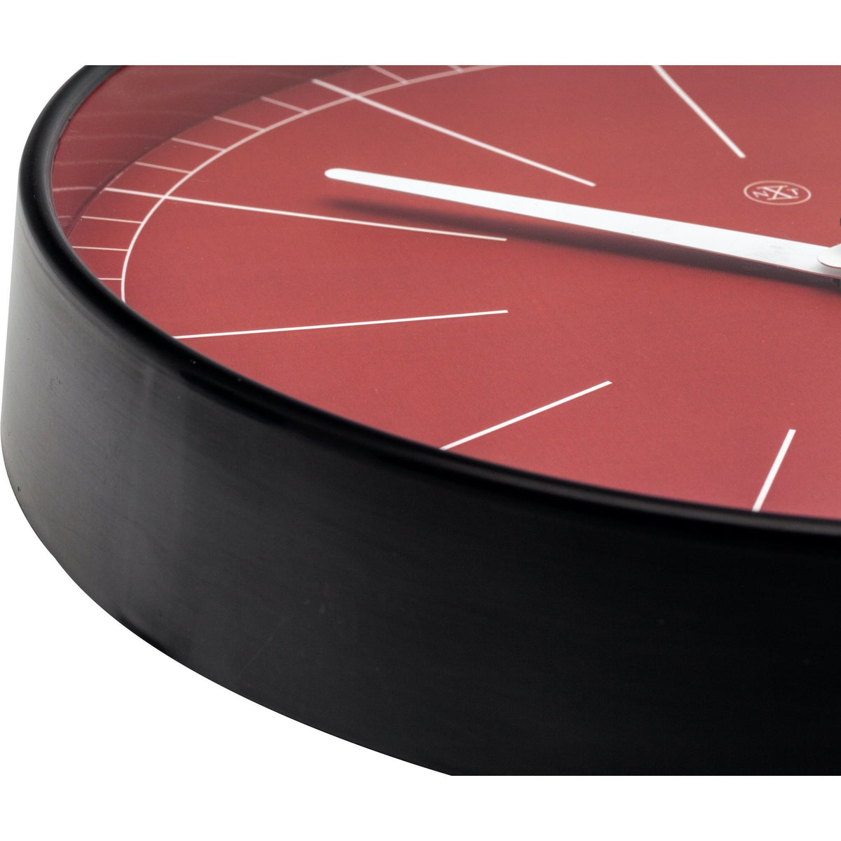 nXt - Wall clock - Ø 25 cm - Plastic - Red - &#39;Axel&#39;
