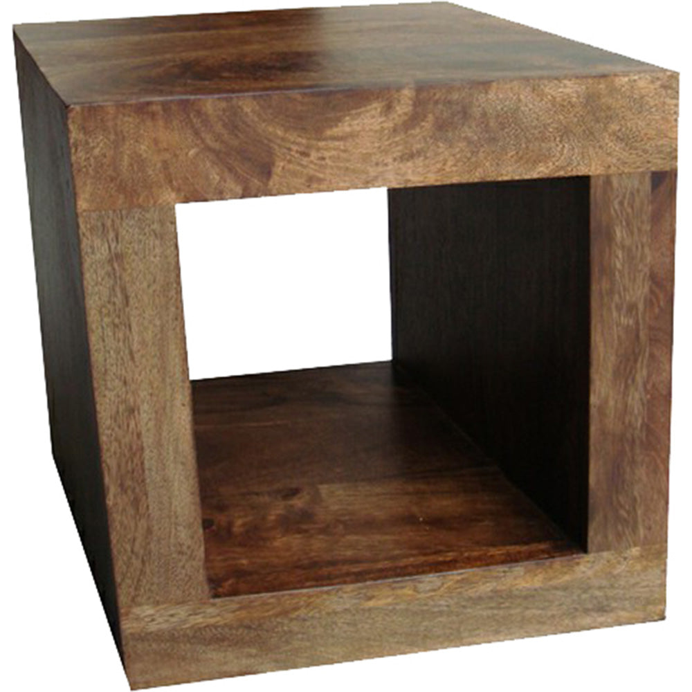 Dakota Mango Wood Cube Display Unit