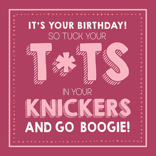 Tits in Knickers Birthday Greetings Card