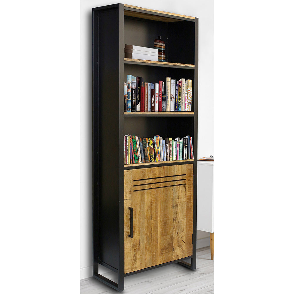 Frais Wood &amp; Metal Tall Bookcase