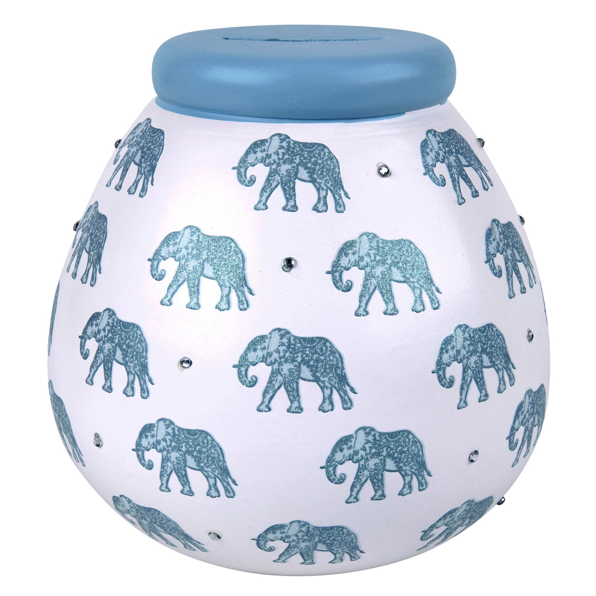 Blue Elephant Money Jar Pot of Dreams