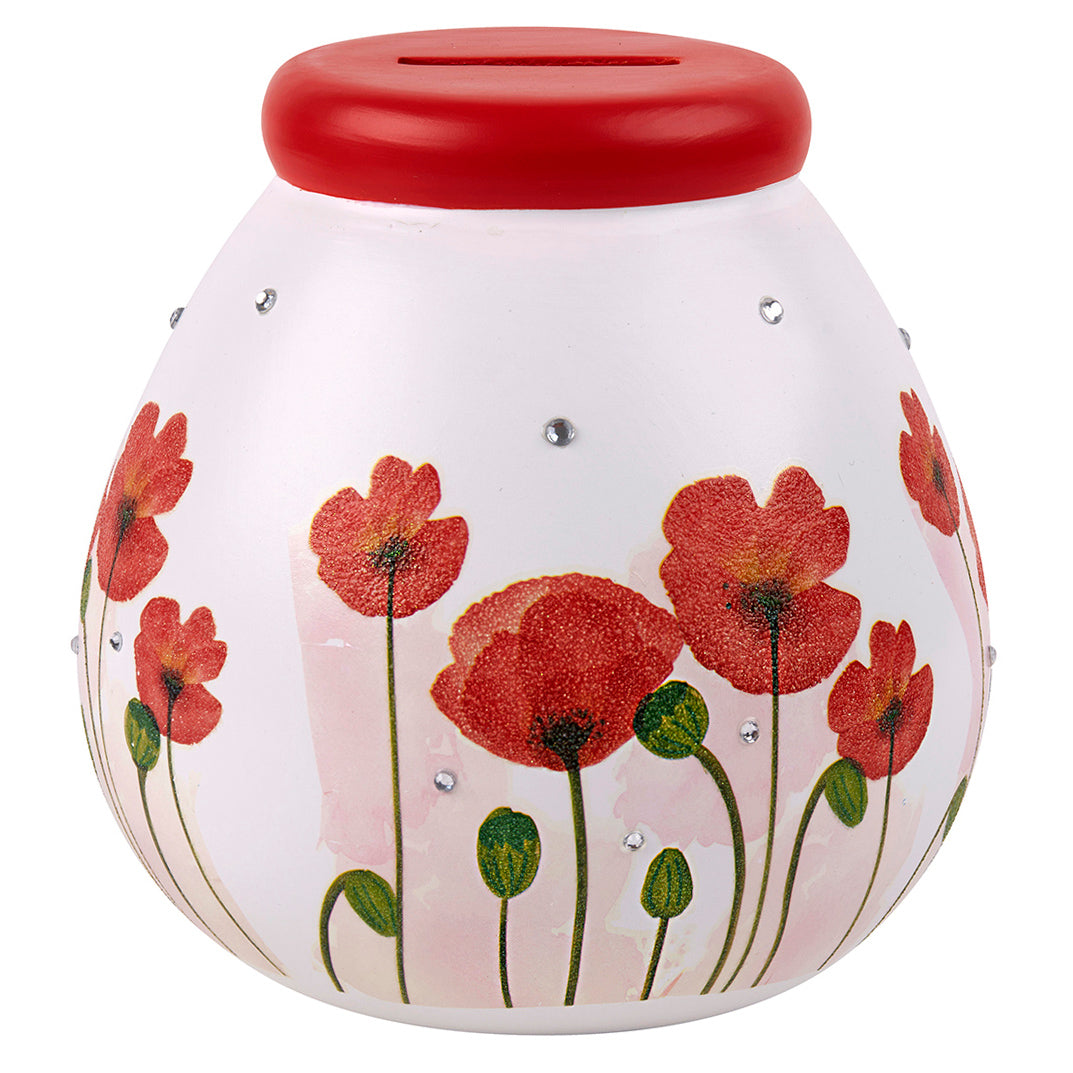 Poppies Money Jar