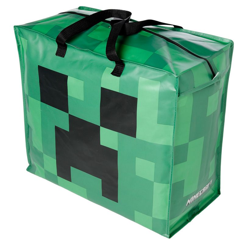 Minecraft Creeper Zip Up Laundry Storage Bag