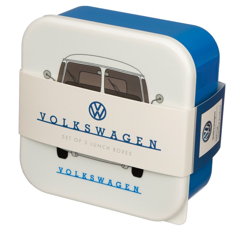 Set of 3 Lunch Box Snack Pots M/L/XL - Volkswagen VW T1 Camper Bus