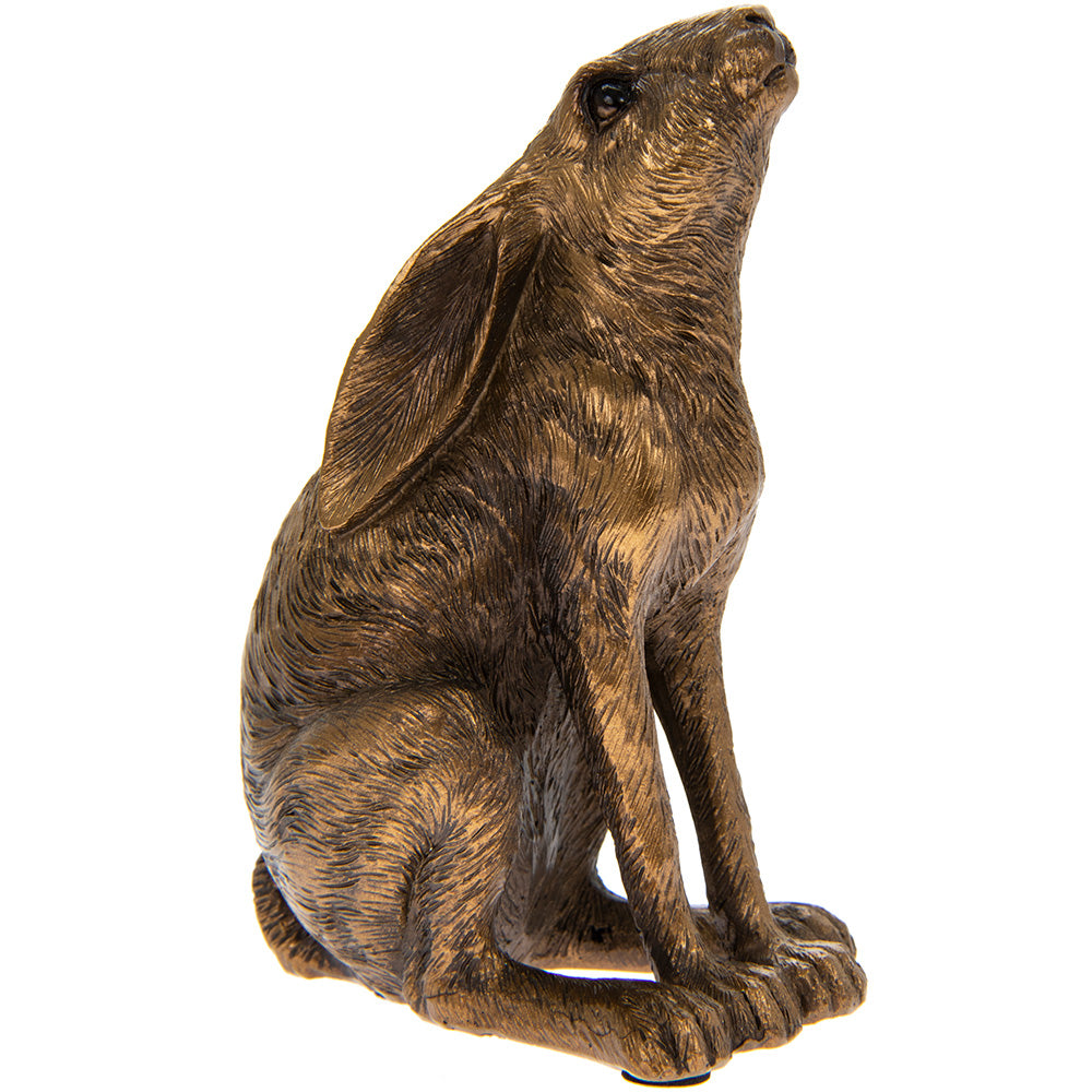 Sitting Bronze Gazing Hare