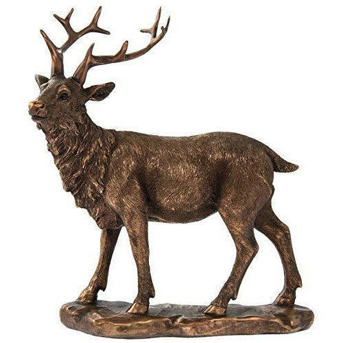 Bronzed Standing Stag Ornament