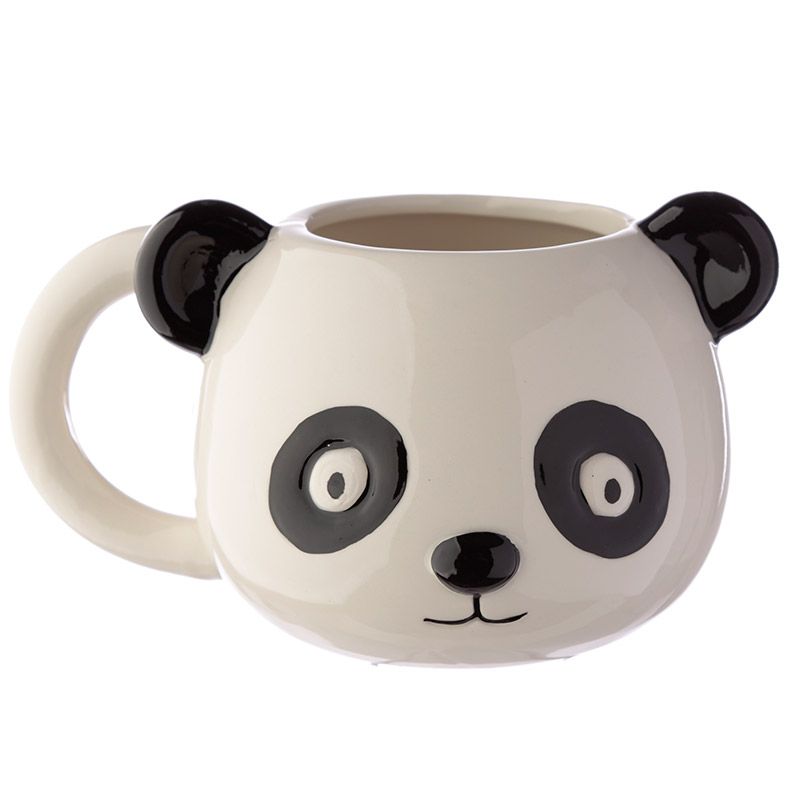 Adoramals Panda Head Ceramic Shaped Mug