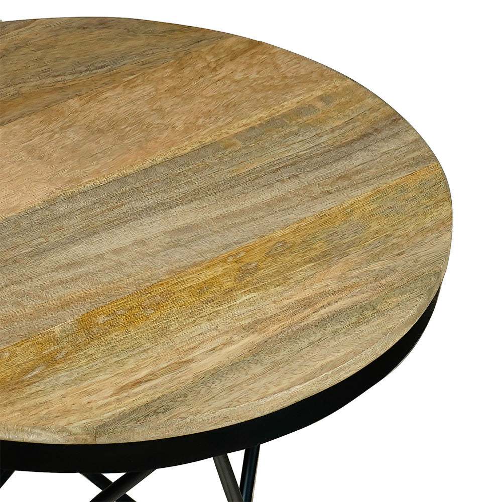 Ravi Mango Wood Round Side Table