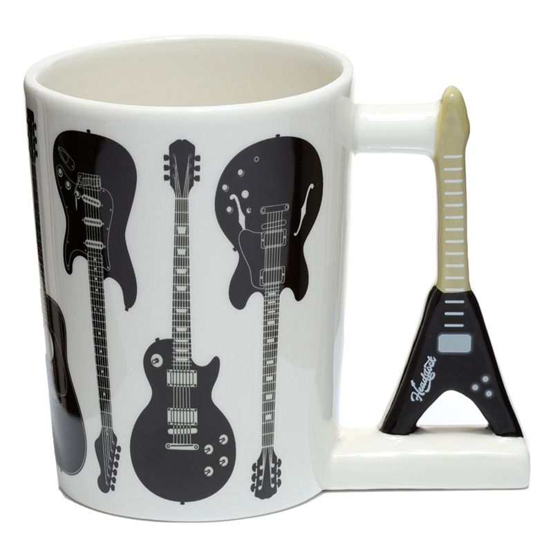 Headstock Guitar Rock Guitar Ceramic Shaped Handle Mug