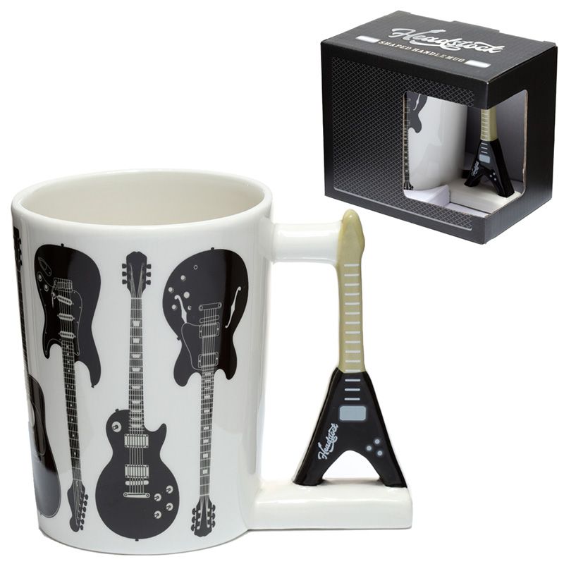 Headstock Guitar Rock Guitar Ceramic Shaped Handle Mug