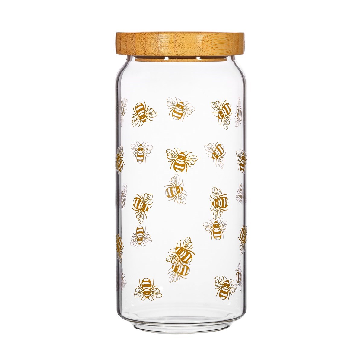Vintage Bee Glass Storage Jar - Large