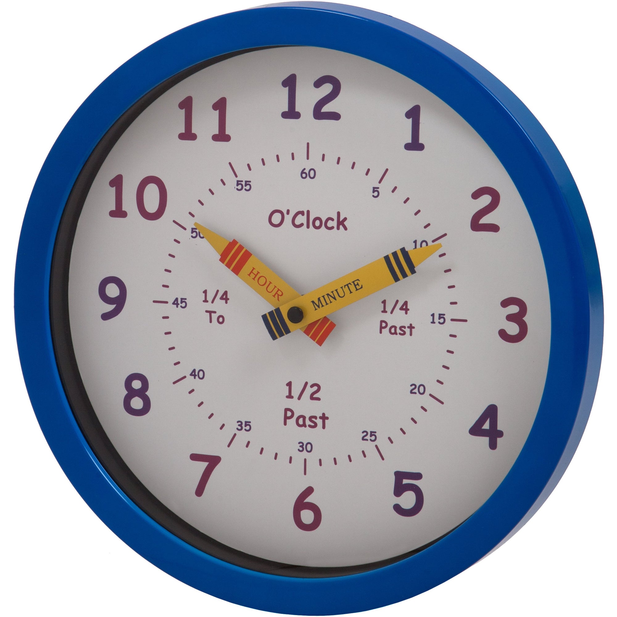 Learn the Time Wall Clock in Blue
