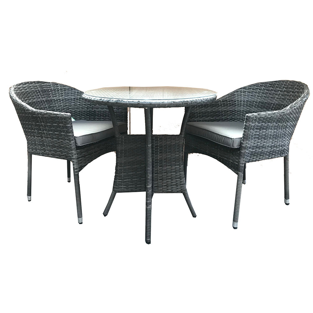 Emily 2 Seat Bistro Set with Stacking Chairs